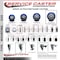 Service Caster 5'' Blue Poly Swivel 7/16'' Grip Ring Stem Caster Set with Brake, 4PK SCC-GR20S514-PPUB-BLUE-PLB-716138-4 - alternate 4
